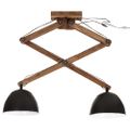 vidaXL Závesná lampa 25 W čierna 29x18x85 cm E27