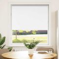 vidaXL Roleta Zatemnenie biela 100x175cm Šírka látky 95,7cm Polyester