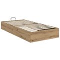 vidaXL Otomanový posteľný rám s úložiskom Remeselný Dub 90 x 200 cm