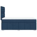 vidaXL Posteľný rám boxsping s matracom modrý 80x200 cm látka