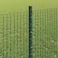 vidaXL Zvarené pletivo s podperami 10 x 0,8 m PVC potiahnutá oceľ