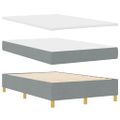 vidaXL Posteľ s pružinovým rámom Svetlosivá 120 x 190 cm látka