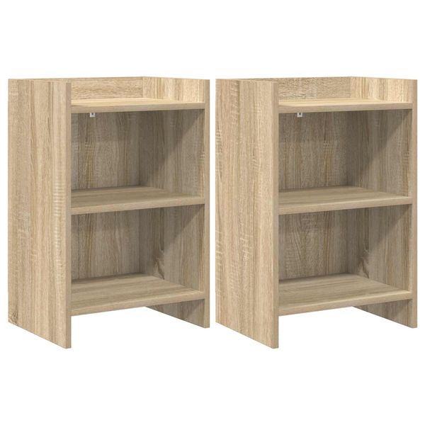 vidaXL Nočné stolíky 2 pcs Dub sonoma 40 x 30 x 60 cm Kompozitné drevo