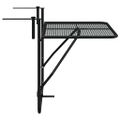 vidaXL Balkónový stolík čierny 60x40 cm oceľový