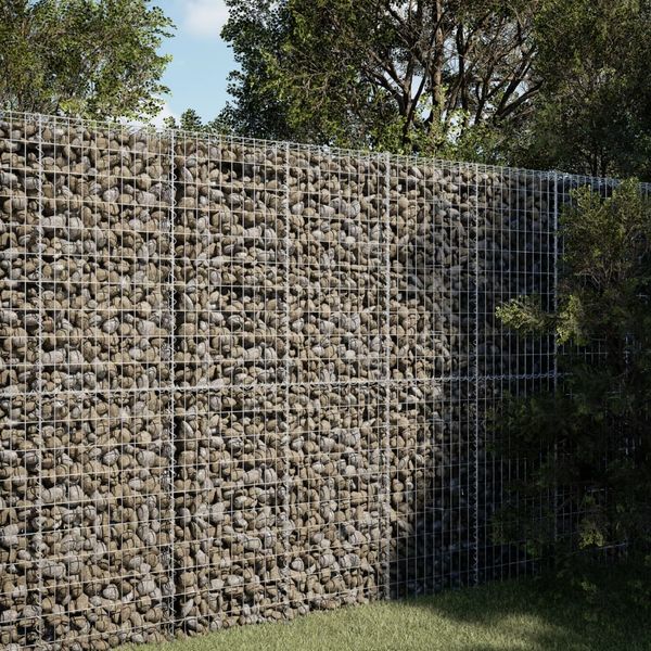 vidaXL Gabiónový kôš s krytom 150x100x200 cm pozinkované železo