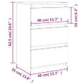 vidaXL Nočný stolík sivý sonoma 40x35x62,5 cm spracované drevo