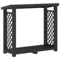 vidaXL Regál na palivové drevo 114 x 46 x 101 cm PP Antracitová