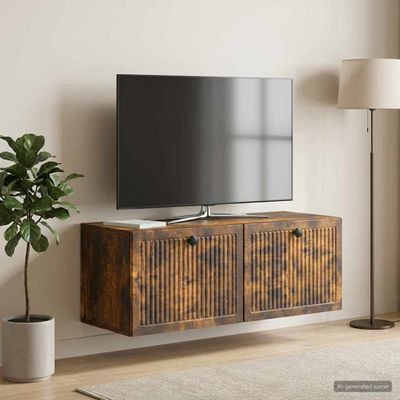 vidaXL Nástenná TV skrinka Nástenný Dymový dub 78,5 x 31 x 30 cm