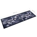 vidaXL Kuchynský koberec prateľný modrý dizajn s kávou 60x180 cm
