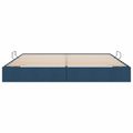 vidaXL Otomanový posteľný rám s úložiskom Modrá 200 x 200 cm látka