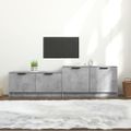 vidaXL TV stolík betónový sivý 158,5x36x45 cm spracované drevo