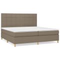 vidaXL Boxspring posteľ s matracom sivohnedý 200x200 cm látka