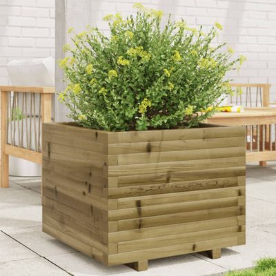vidaXL Záhradný kvetináč 60x60x49,5 cm impregnovaná borovica