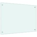 vidaXL Kuchynské zásteny 2 ks biele 70x50 cm tvrdené sklo