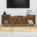 vidaXL TV skrinka dymový dub 160x35x55 cm spracované drevo