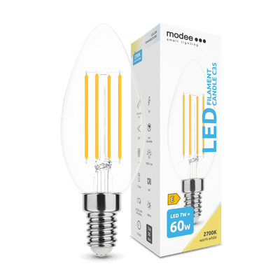 Modee Smart Lighting LED Filament Candle žiarovka E14 7W teplá biela (ML-CF2700K7WE14)