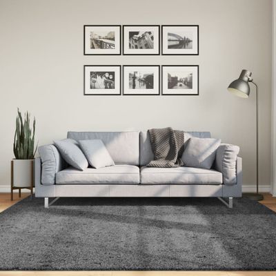 vidaXL Koberec OVIEDO, krátky vlas, antracitový 200x200 cm