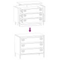 vidaXL Komoda biela 68x39x58,5 cm oceľ valcovaná za studena