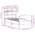 vidaXL Posteľ s knižnicou bez matraca vosková 90x200 cm borovica
