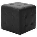 vidaXL Taburetky 2 ks čierne 30x30x30 cm umelá koža