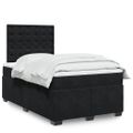 vidaXL Posteľný rám boxspring s matracom čierny 120x200 cm zamat