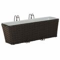 vidaXL Zábradlie 2 ks Čierna 50 x 17 x 17 cm Kov