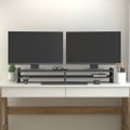 vidaXL Stojan na monitor sivý 100x27x15 cm masívna borovica