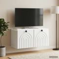 vidaXL Nástenná TV skrinka Biela 59,5 x 31 x 30 cm Kompozitné drevo