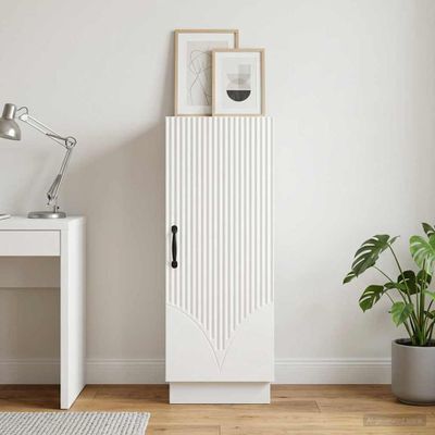 vidaXL Servírovacia skriňa Biela 33 x 34,5 x 87 cm Kompozitné drevo