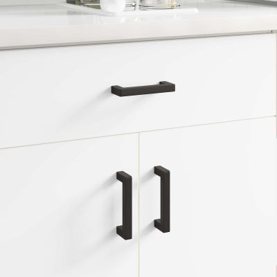 vidaXL Rukoväť nábytku 530 pcs Čierny 105 x 12 x 36 mm Železo