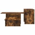 vidaXL Konzolový stôl Dymová dub 91,5 x 35 x 38,5 cm Kompozitné drevo