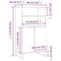 vidaXL Vysoká skrinka hnedý dub 60x36x110 cm spracované drevo