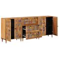 vidaXL Servírovacia skriňa 3 ks 60 x 33,5 x 75 cm Masívne mango drevo
