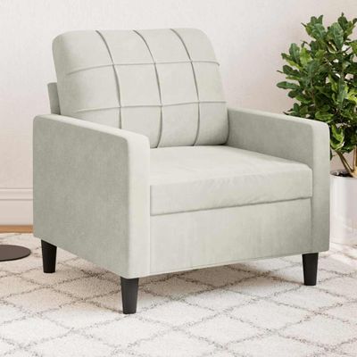vidaXL Kreslo krémové 60 cm zamat