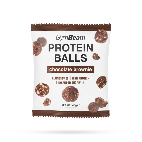 Protein Balls - GymBeam, čokoládové brownie, 45 g