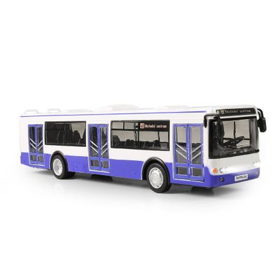 Autobus ktorý hlási zastávky česky 28 cm modrý