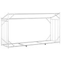 vidaXL Regál na krbové drevo s pláštenkou 200,5x60,5x110,5 cm