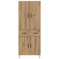 vidaXL Highboard 2 ks Remeselný dub 69,5 x 34 x 180 cm