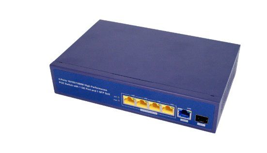 ITS Aktívny Switch s POE napájaním profi 4-porty