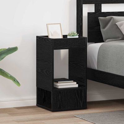 vidaXL Koncový stôl 2 pcs Čierny dub 30 x 30 x 56 cm Kompozitné drevo