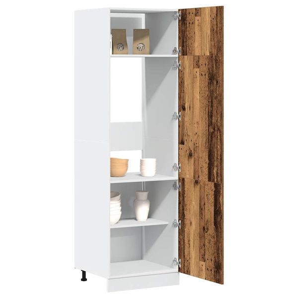 vidaXL Skrinka na chladničku “Lyon” Old Wood 60x57x207 cm
