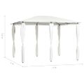 vidaXL Altánok s poťahmi na stĺpiky 3x4x2,6 m, krémový 160 g/m²