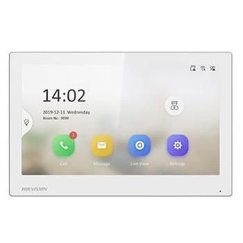 Hikvision 7" IP bytový dotykový monitor; PoE; Wi-Fi, biely