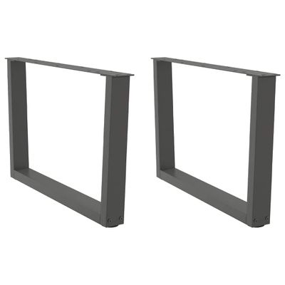 vidaXL Nohy konferenčného stolíka v tvare V, 2 ks, antracitové, 70 x (42-43,3) cm, oceľ