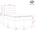 vidaXL LED boxspring posteľ s matracom Tmavosivá 120 x 200 cm Zamat
