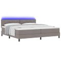 vidaXL Posteľ s pružinovým rámom Sivohnedá 200 x 200 cm látka