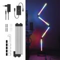 LED stojacia lampa GoSmart EMOS ZCW34BR, čierna, 175 cm, teplá biela / RGB, WiFi