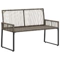 vidaXL Vonkajšia lavička 2 -Seater 4 ks 110 x 59 x 82 cm polyratan