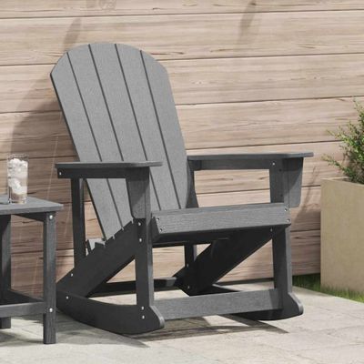 vidaXL Adirondack hojdačka Svetlosivá HDPE