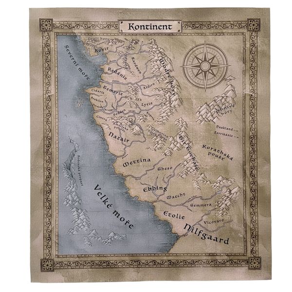 Mapa na plátne Zaklínač: Hra na hrdinov